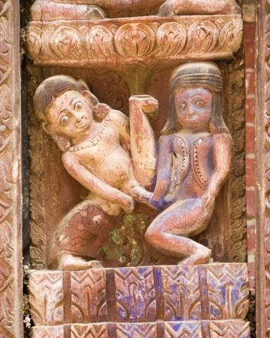 Erotic carving, Pashupatinath Temple